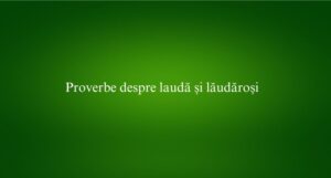 Proverbe despre laudă și lăudăroși