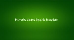 Proverbe despre lipsa de încredere