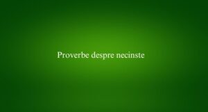 Proverbe despre necinste