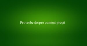 Proverbe despre oameni proști