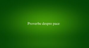 Proverbe despre pace