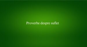 Proverbe despre suflet