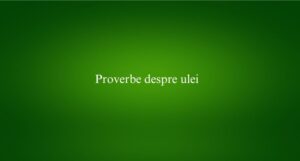 Proverbe despre ulei