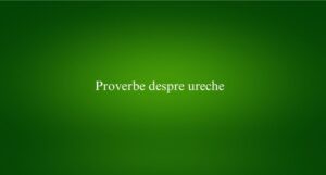 Proverbe despre ureche