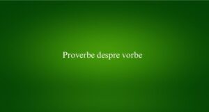 Proverbe despre vorbe