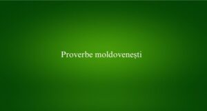 Proverbe moldovenești