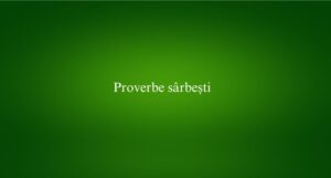 Proverbe sârbești