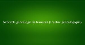 Arborele genealogic în franceză (L'arbre généalogique)
