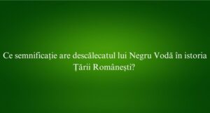 Ce semnificație are descălecatul lui Negru Vodă în istoria Țării Românești