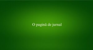 O pagină de jurnal