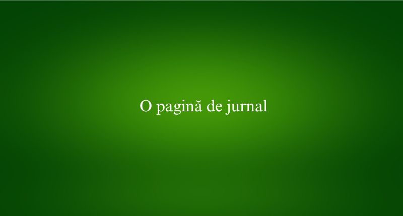 O pagină de jurnal