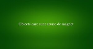 Obiecte care sunt atrase de magnet