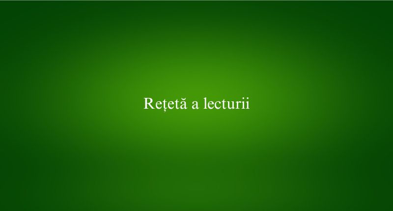 Rețetă a lecturii