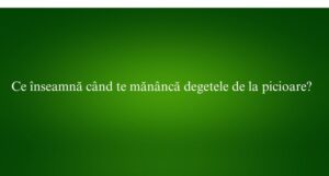 Ce înseamnă când te mănâncă degetele de la picioare