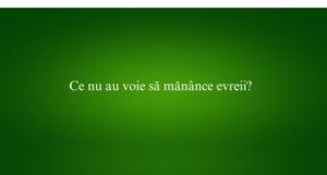 Ce nu au voie să mănânce evreii