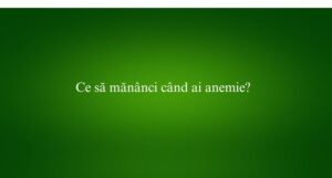 Ce să mănânci când ai anemie