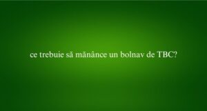 ce trebuie să mănânce un bolnav de TBC