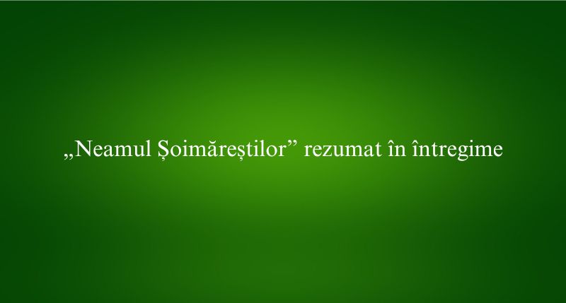 ​„Neamul Șoimăreștilor” rezumat în întregime