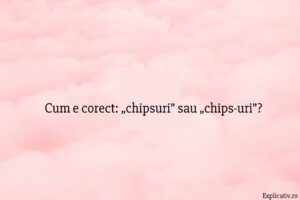 Cum e corect „chipsuri” sau „chips-uri”