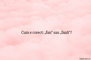 Cum e corect „fan” sau „fană”