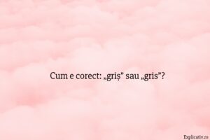 Cum e corect „griș” sau „gris”