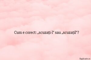 Cum e corect „scuzați-l” sau „scuzațil”