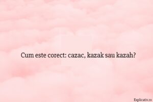 Cum este corect cazac, kazak sau kazah