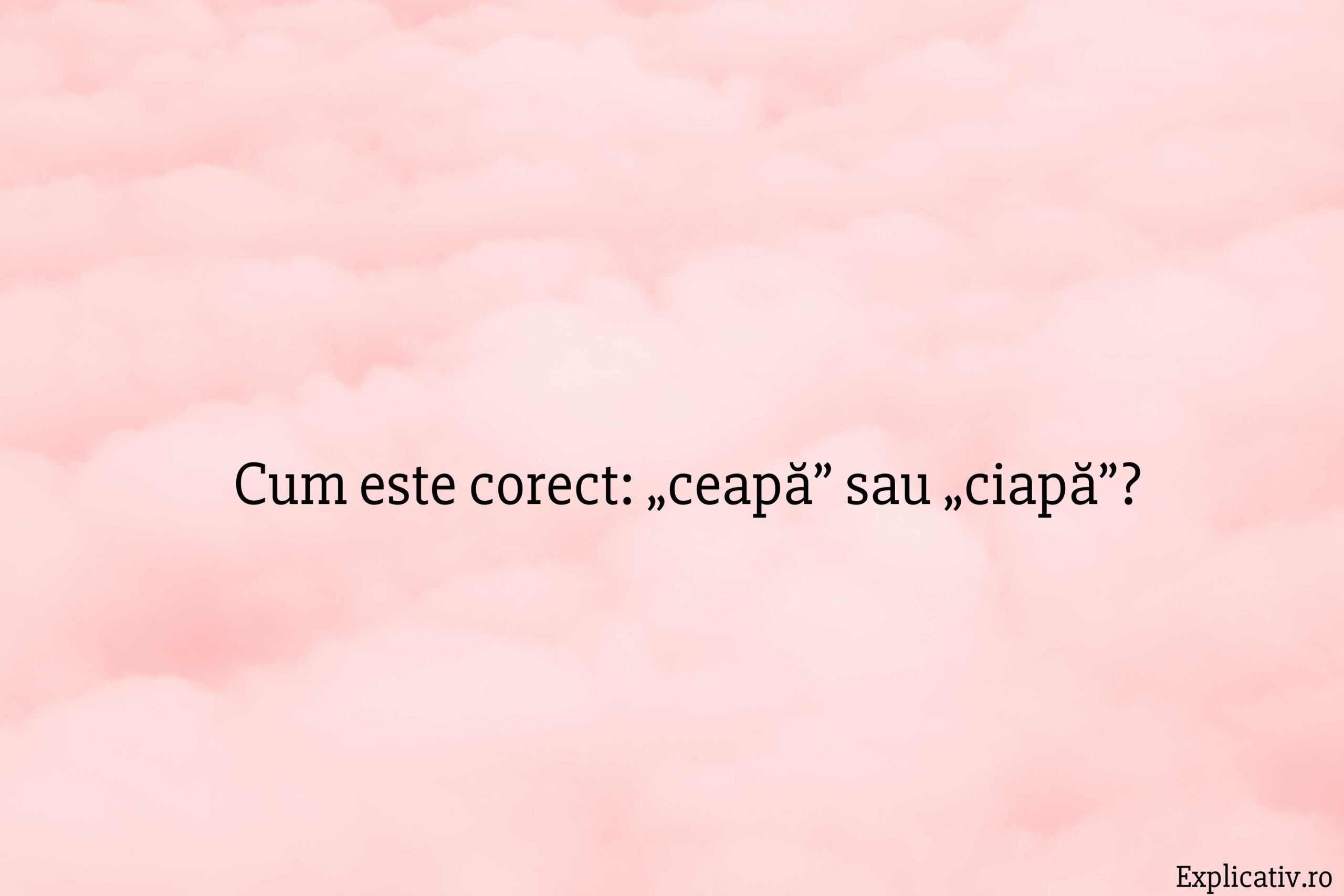 Cum este corect „ceapă” sau „ciapă”