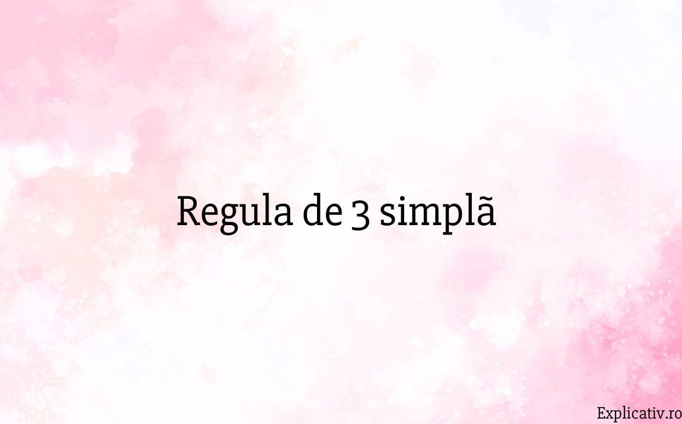 Regula de 3 simpla