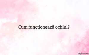 Cum funcționează ochiul