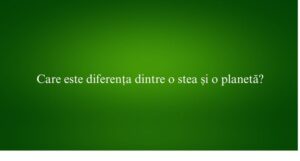 Care este diferența dintre o stea și o planetă