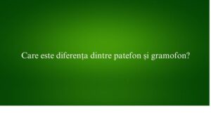 Care este diferența dintre patefon și gramofon