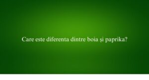 Care este diferenta dintre boia și paprika