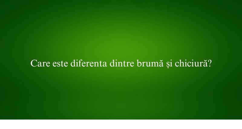 Care este diferenta dintre brumă și chiciură