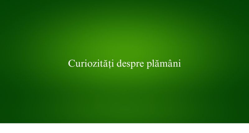 Curiozități despre plămâni