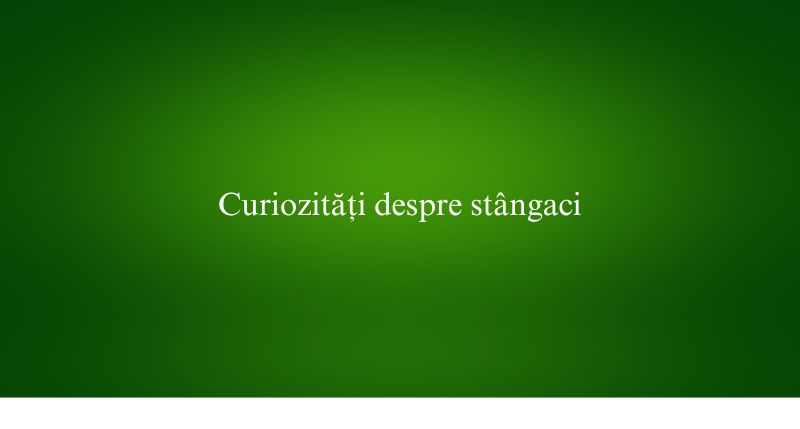 Curiozități despre stângaci