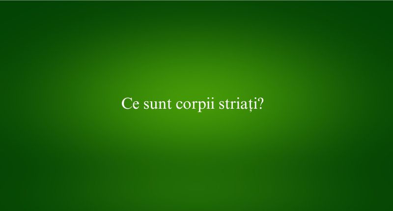 Ce sunt corpii striați