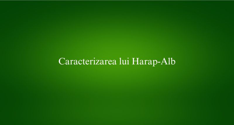 Caracterizarea lui Harap-Alb