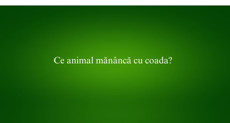 Ce animal mănâncă cu coada