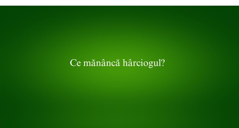 Ce mănâncă hârciogul