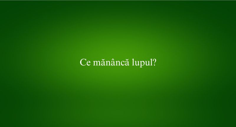 Ce mănâncă lupul