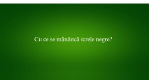 Cu ce se măn&acirc;ncă icrele negre