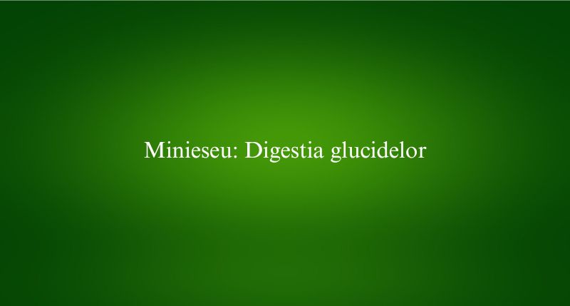 Minieseu Digestia glucidelor