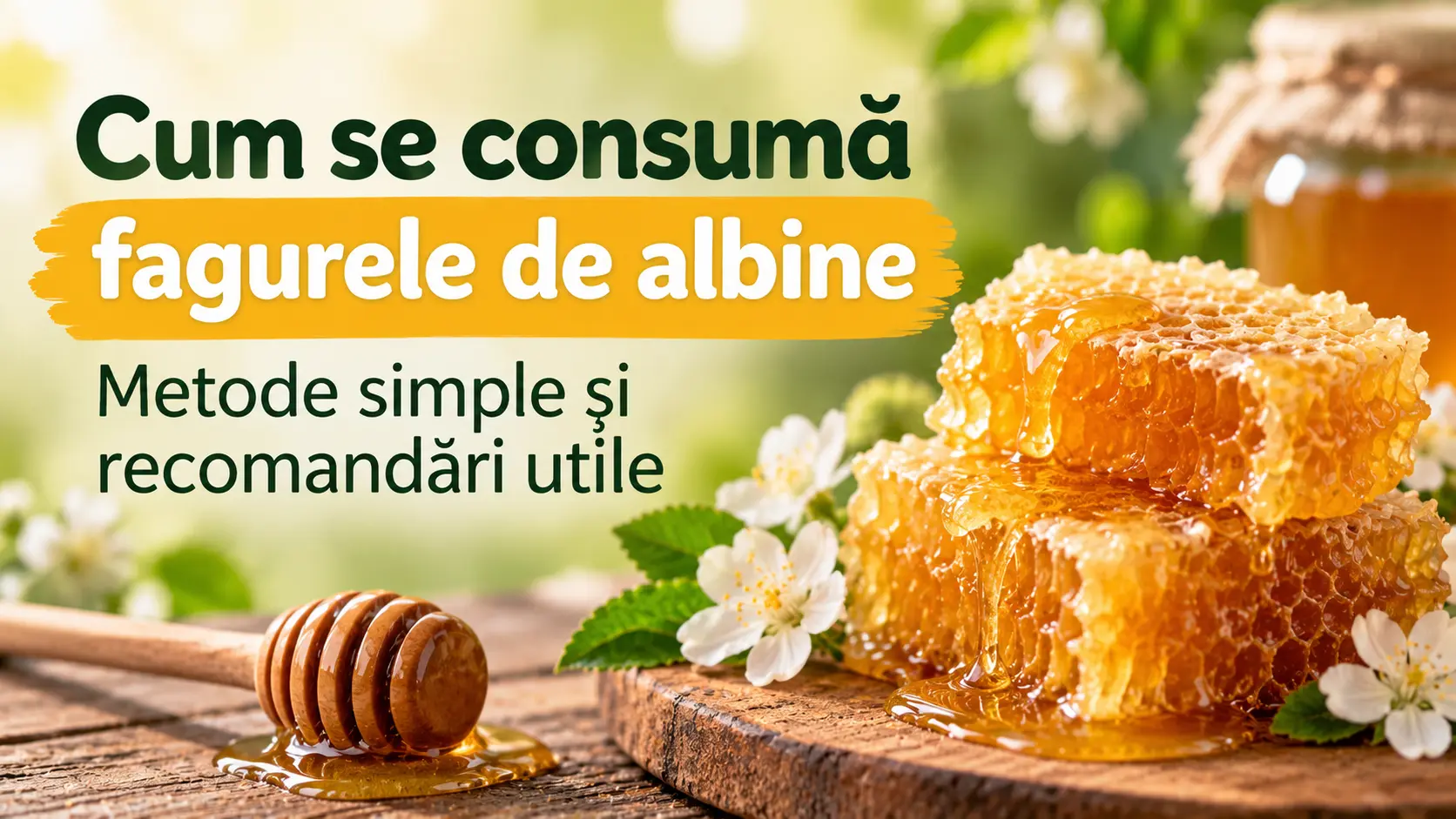 Cum se consumă fagurele de albine