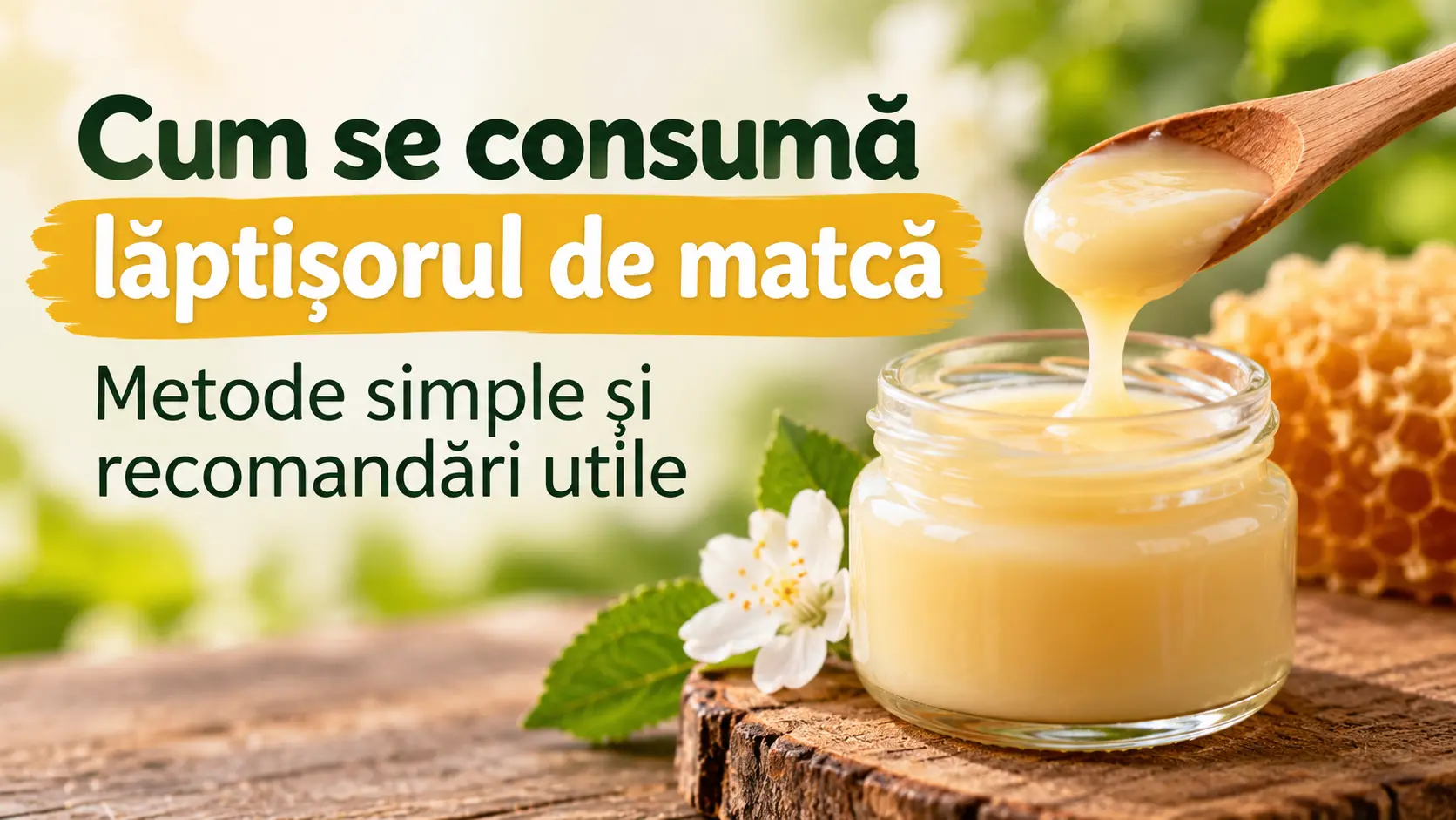 Cum se consumă lăptișorul de matcă