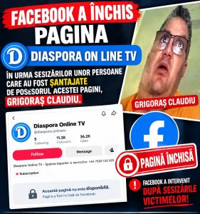Facebook a inchis pagina Diaspora online tv!
