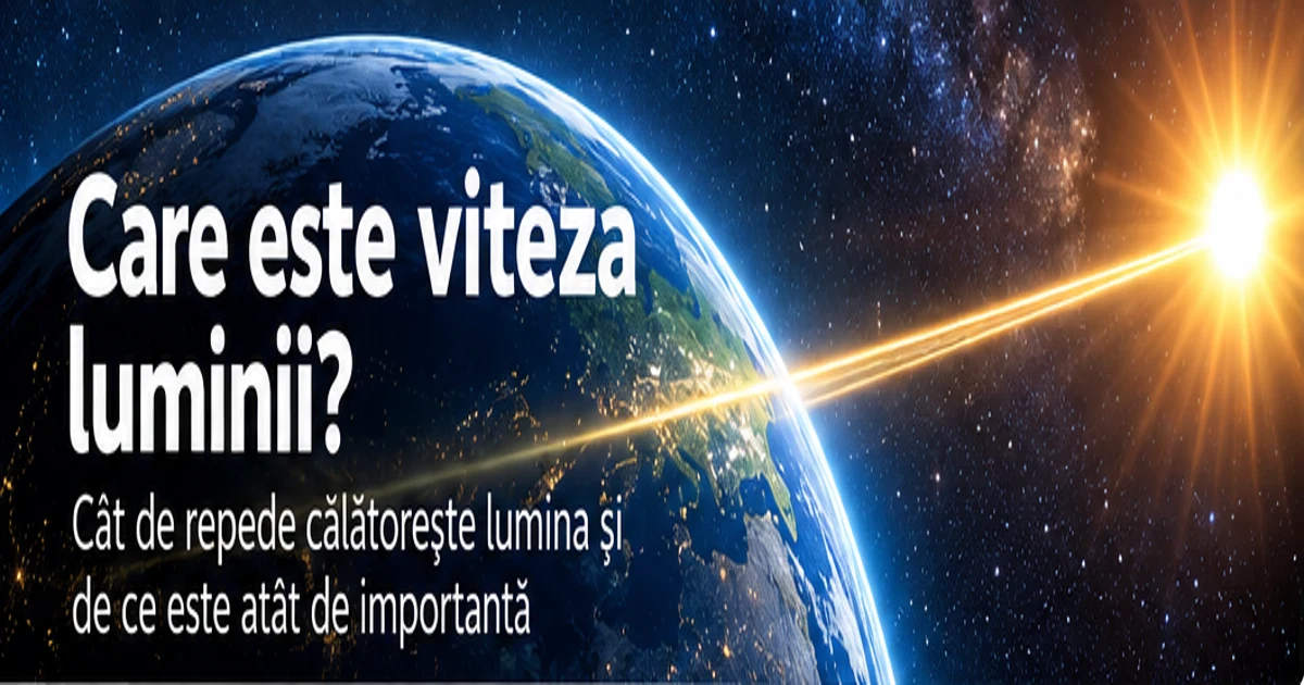 Ilustratie despre viteza luminii in spatiu